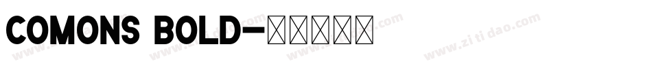 Comons Bold字体转换